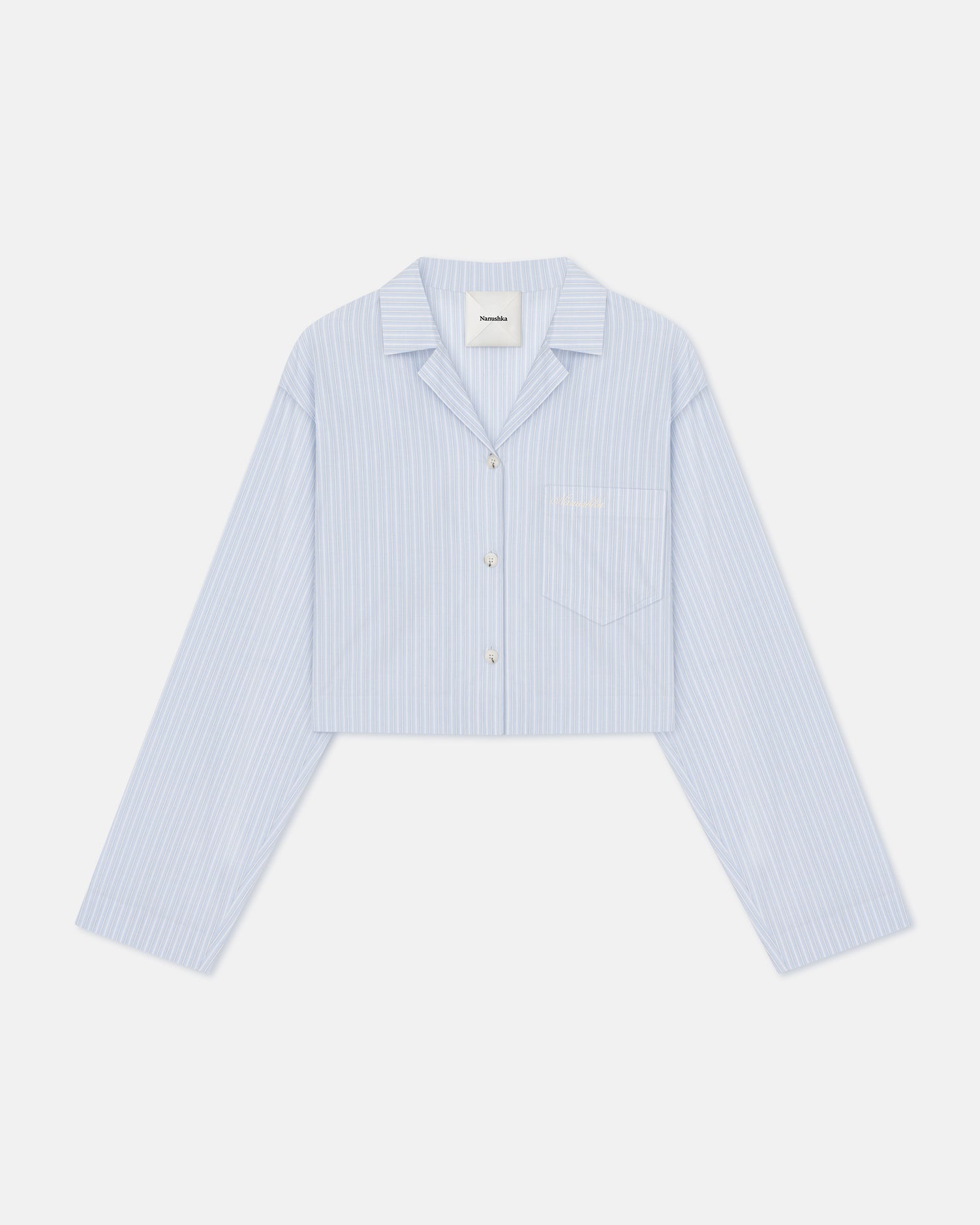 Cropped Striped Shirt - 1