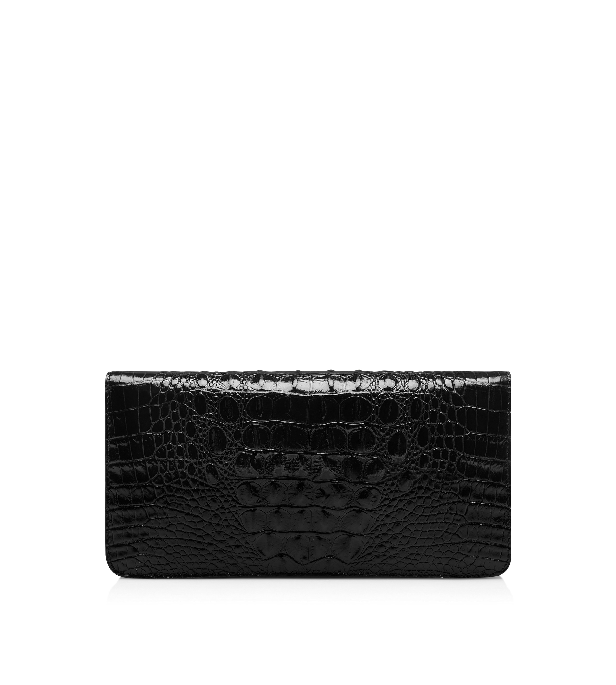 EMBOSSED CROC LEATHER WHITNEY E/W SHOULDER BAG - 3