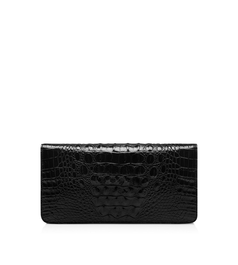 EMBOSSED CROC LEATHER WHITNEY E/W SHOULDER BAG 3