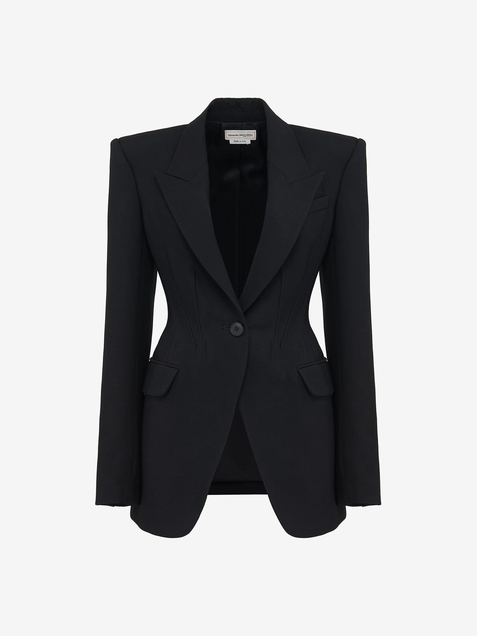 Women's Corset Detail Jacket in Black - 1