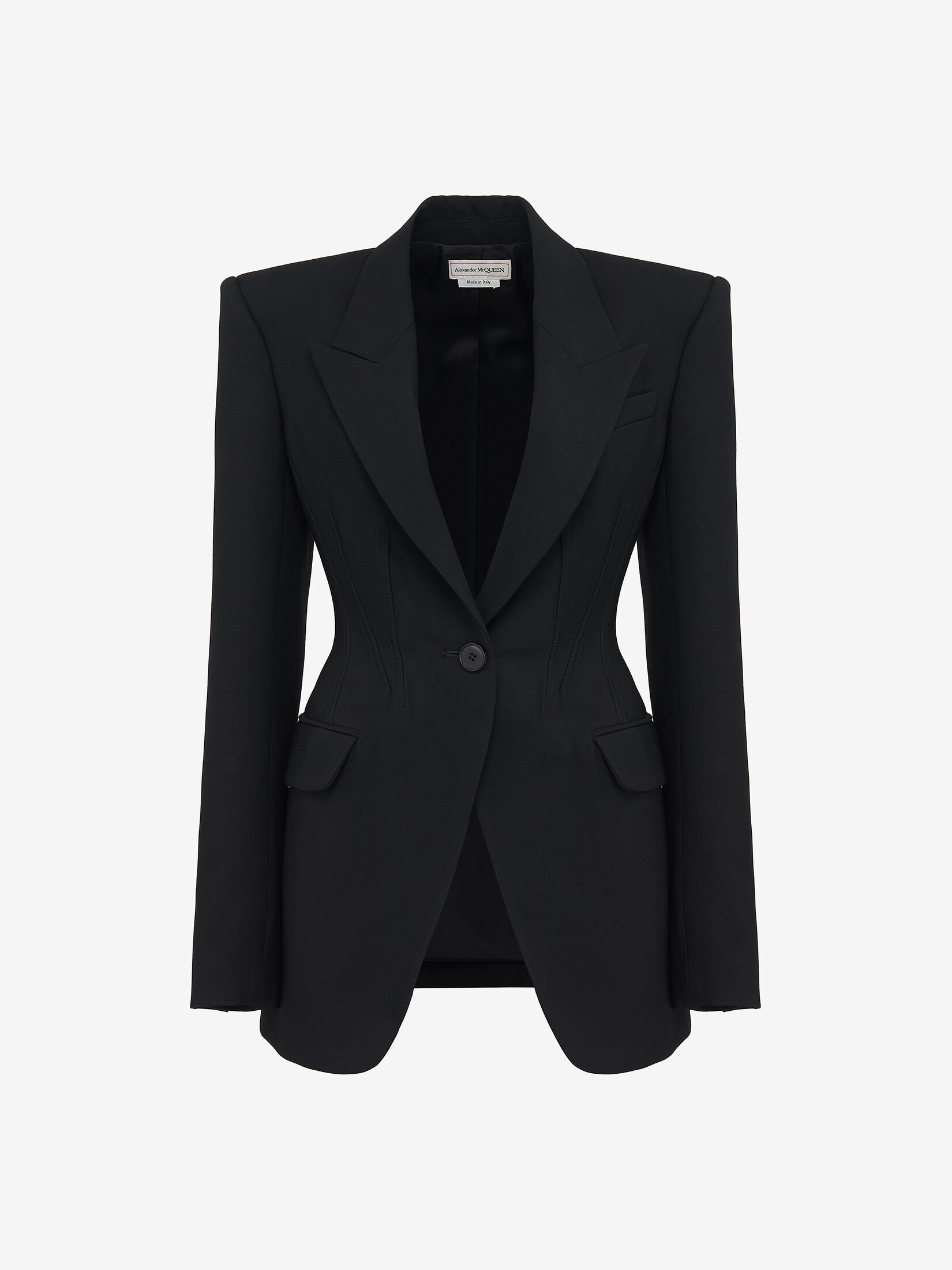 Women's Corset Detail Jacket in Black - 1