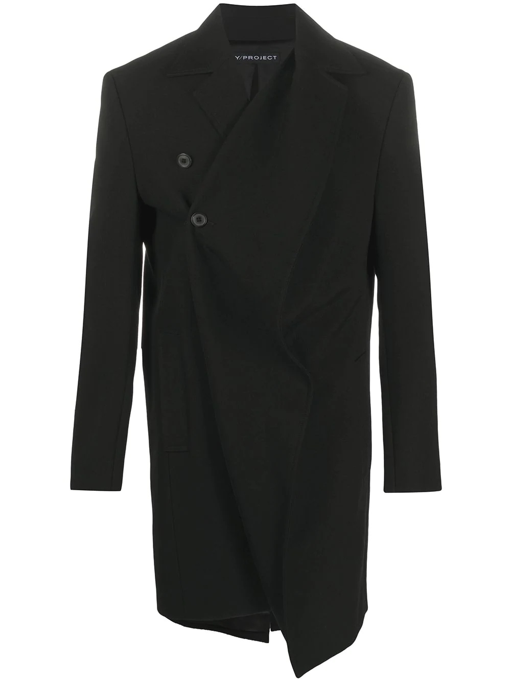 off-centre button coat - 1