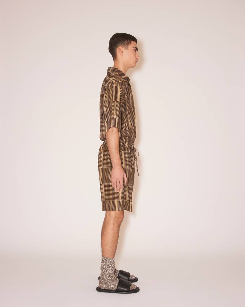 BOLEN - Printed cotton shirt - Stripe 4