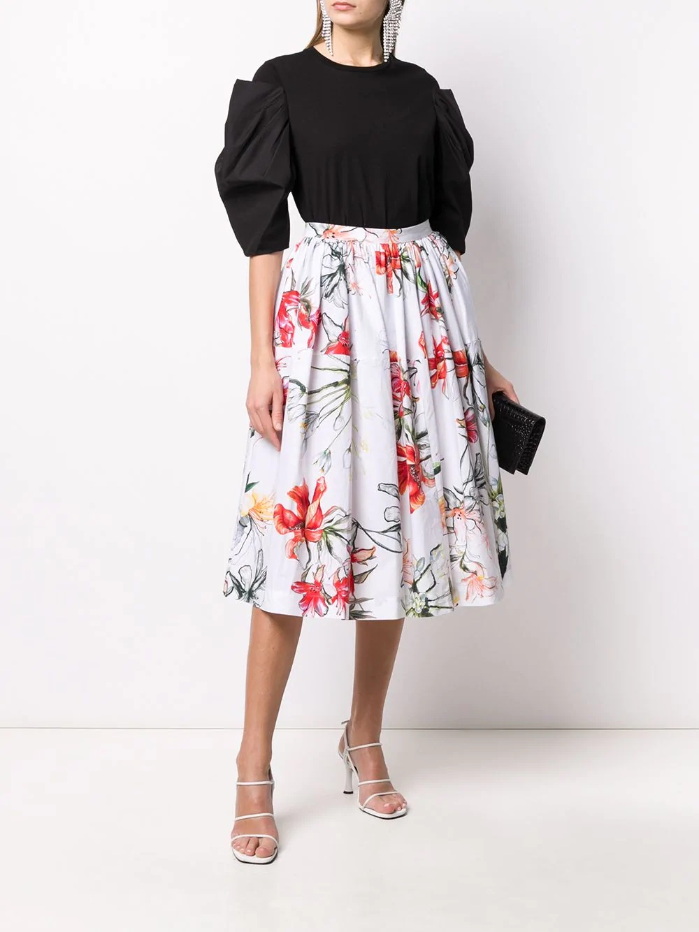 tropical flower print skirt - 2