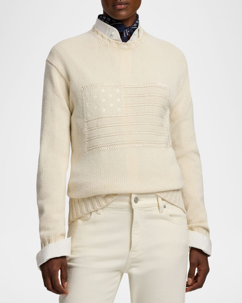 Flag Cashmere Crewneck Sweater 4