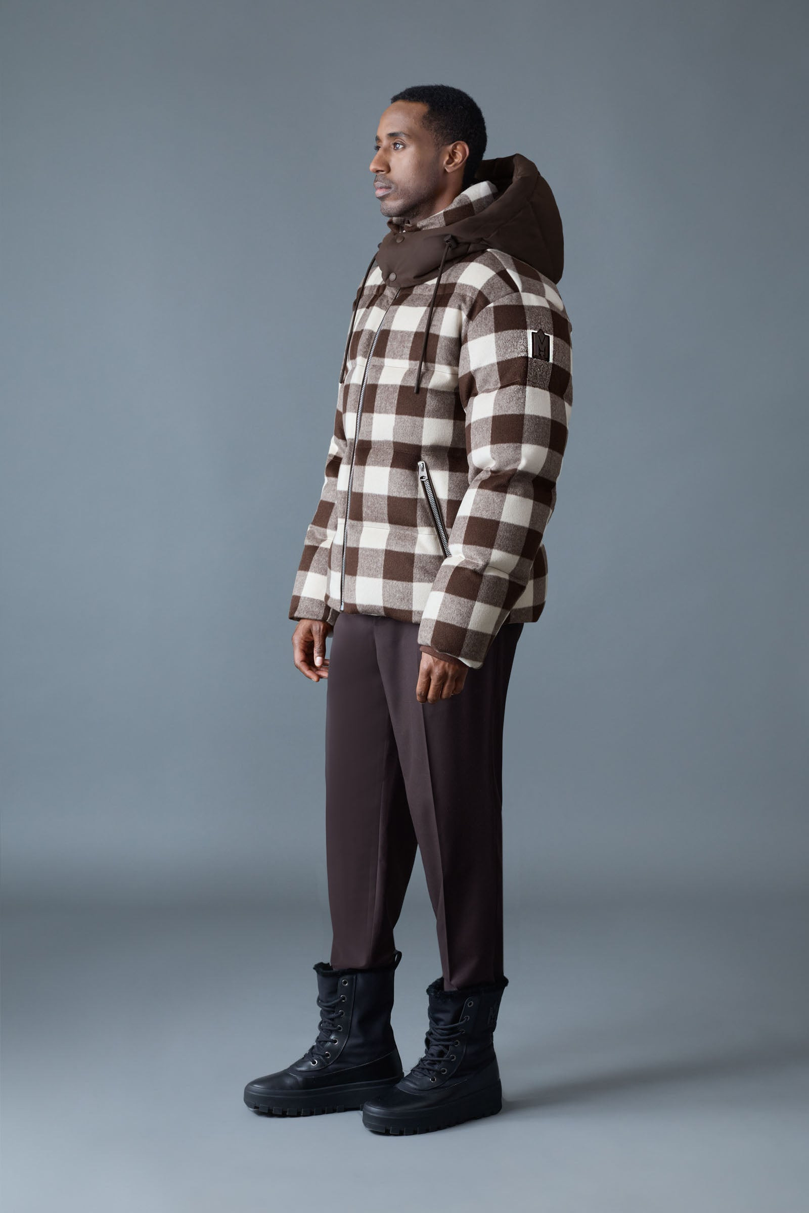 KENT-PL Plaid Hooded Down Jacket - 3