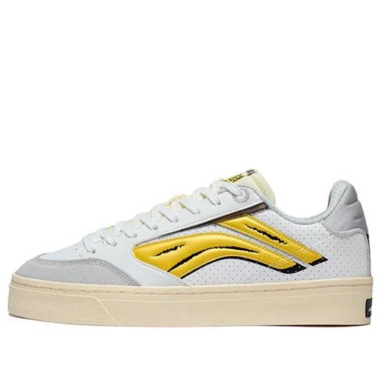 Li-Ning x Pablo Ientile Superwave 180 Lo Leather Skate Shoes 'White Yellow' AECT021-1 - 1
