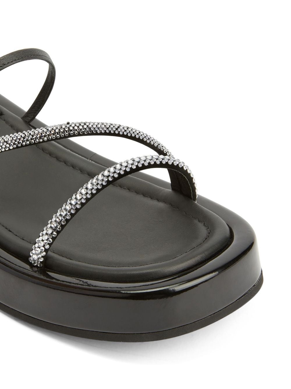 lace-up leather sandals - 4