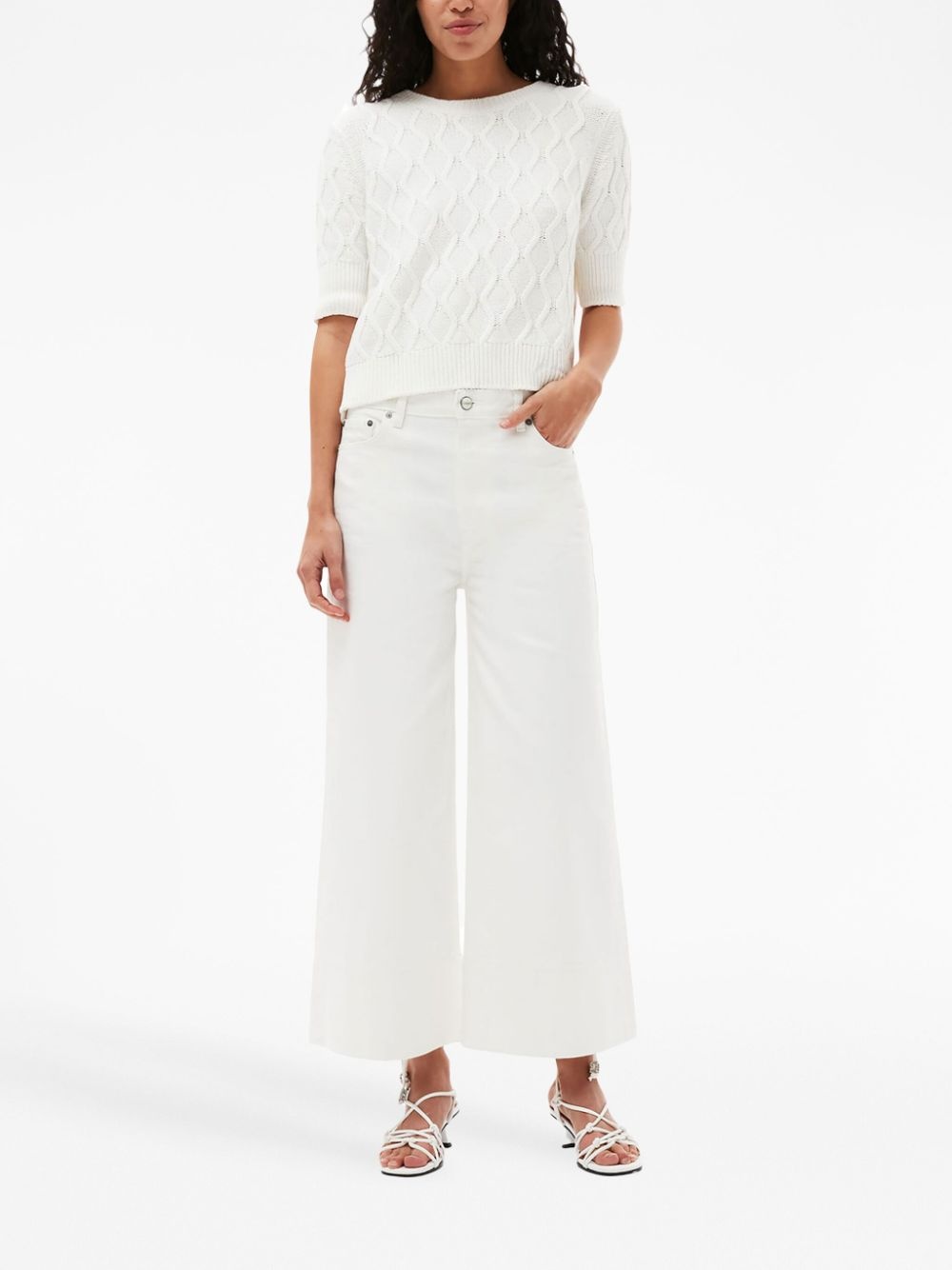 mid-waist cropped jeans - 2