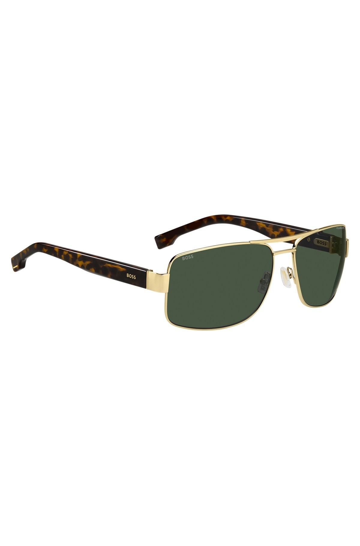 HAVANA ACETATE SUNGLASSES WITH BETA-TITANIUM TEMPLES - 4