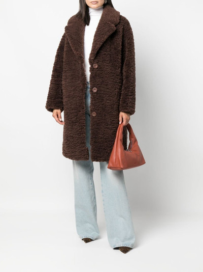 STAND STUDIO faux-shearling button-front coat outlook