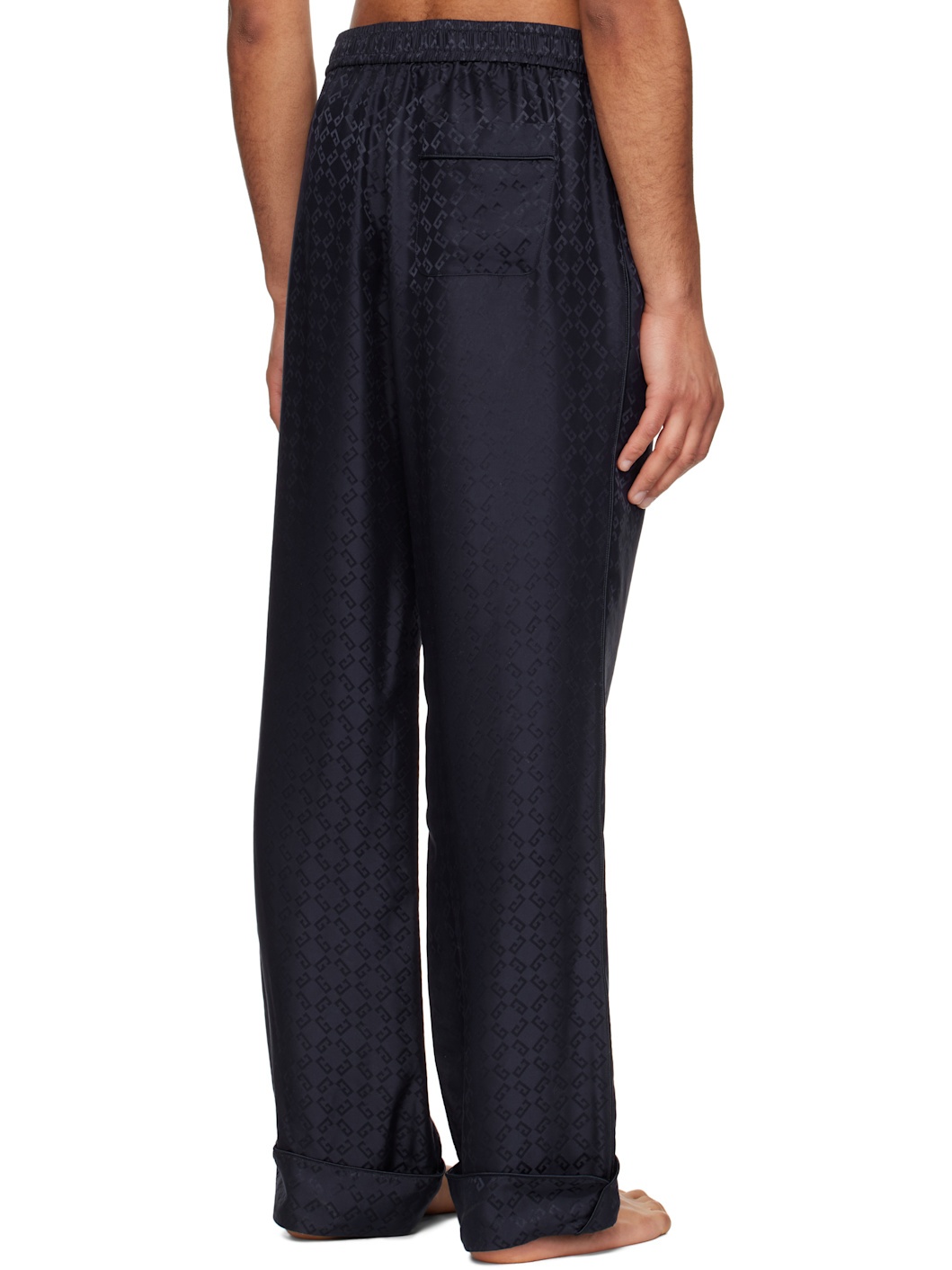 Navy Monogram 72 Jacquard Pyjama Pants - 3