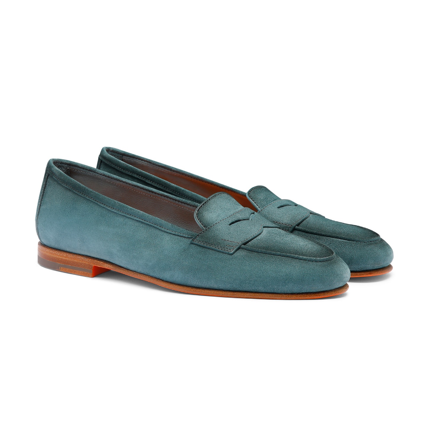 Women's light blue suede Carla loafer - 2