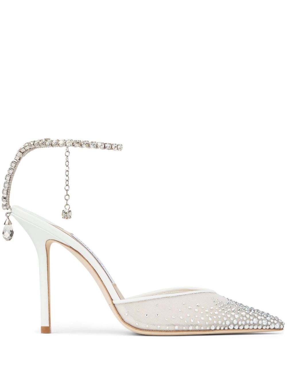 Saeda 100mm crystal-embellished pumps - 1