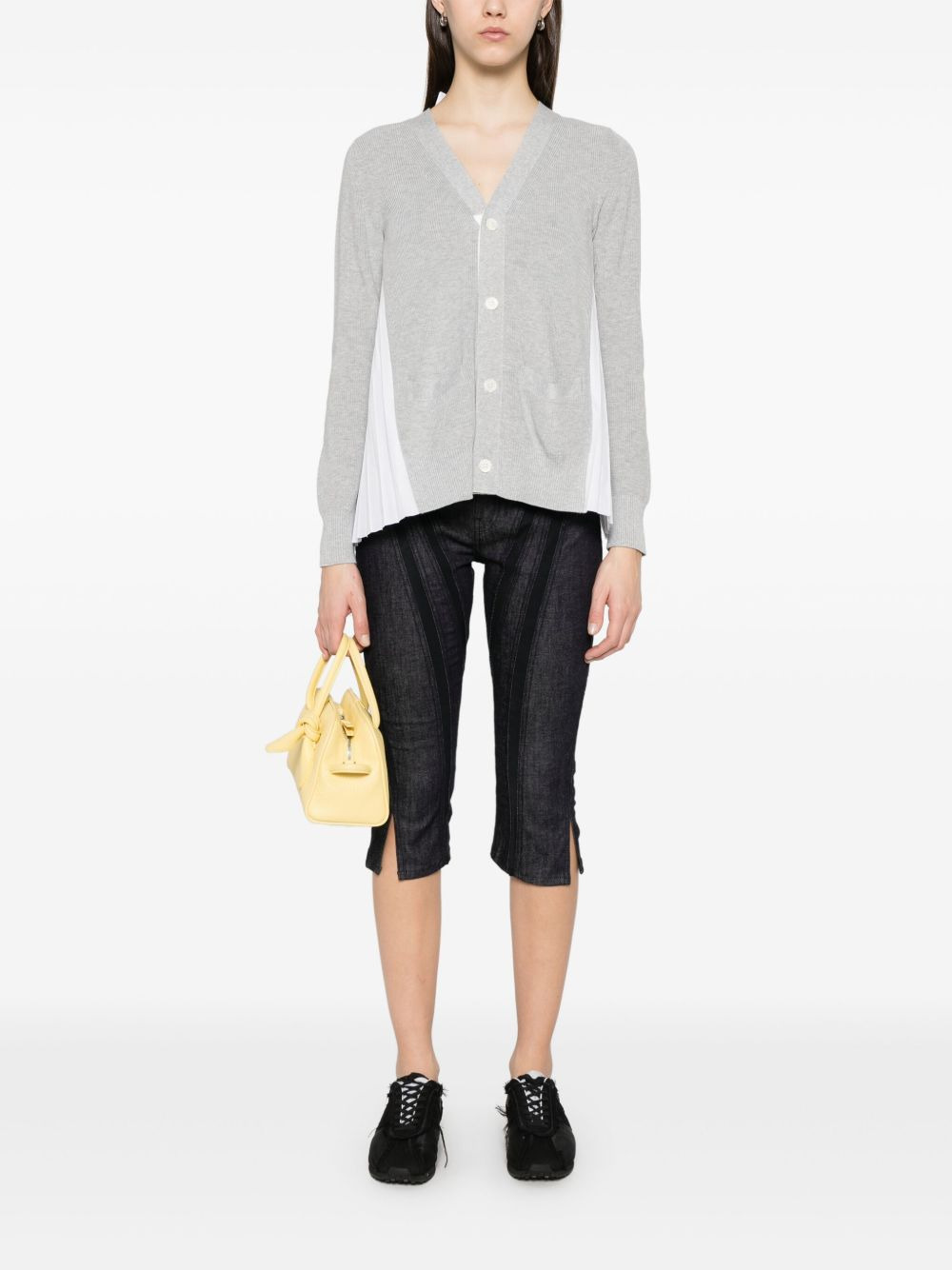 Sacai Women V-Necked Cardigan - 4