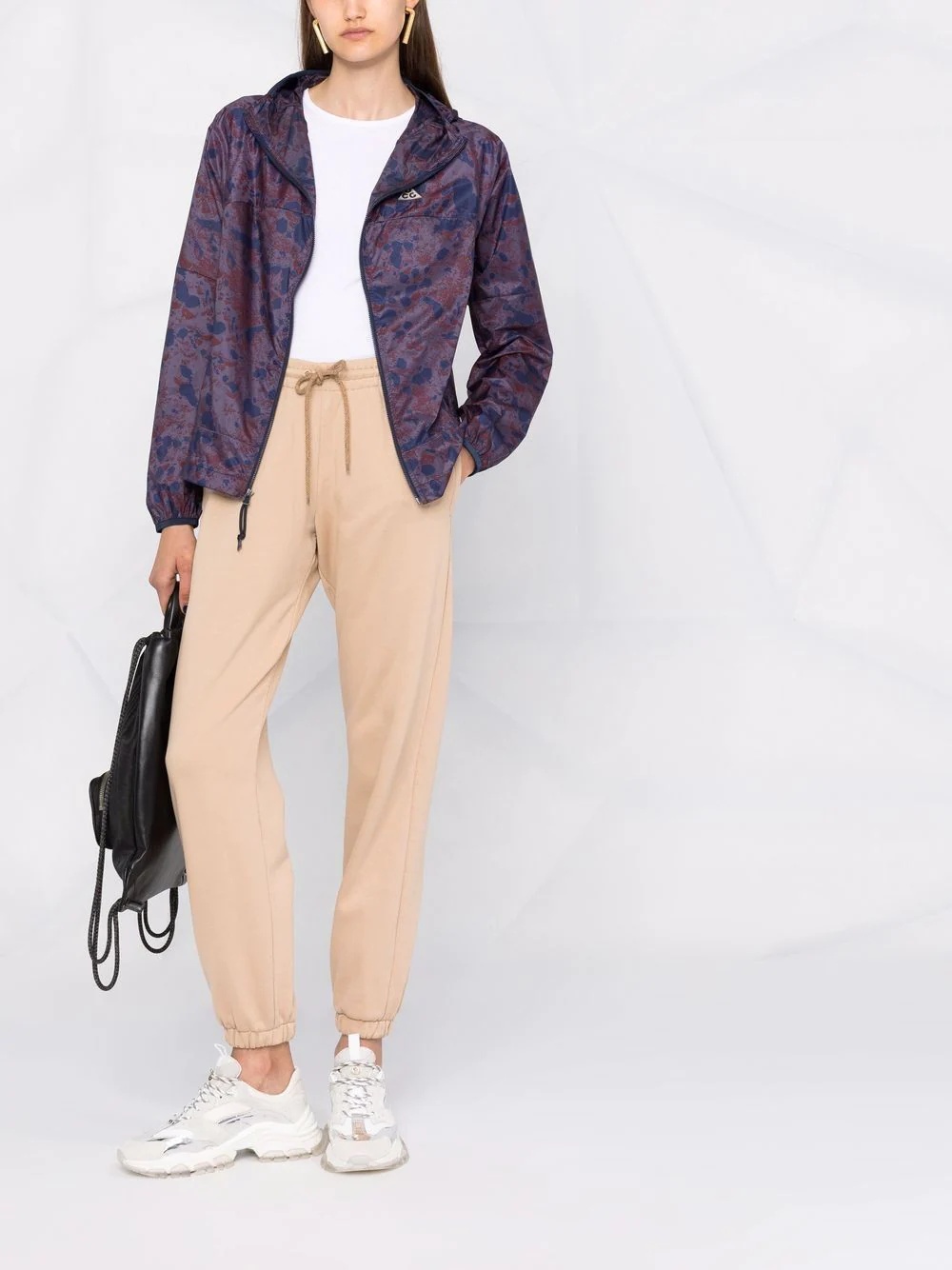 abstract-pattern print sweatjacket - 2