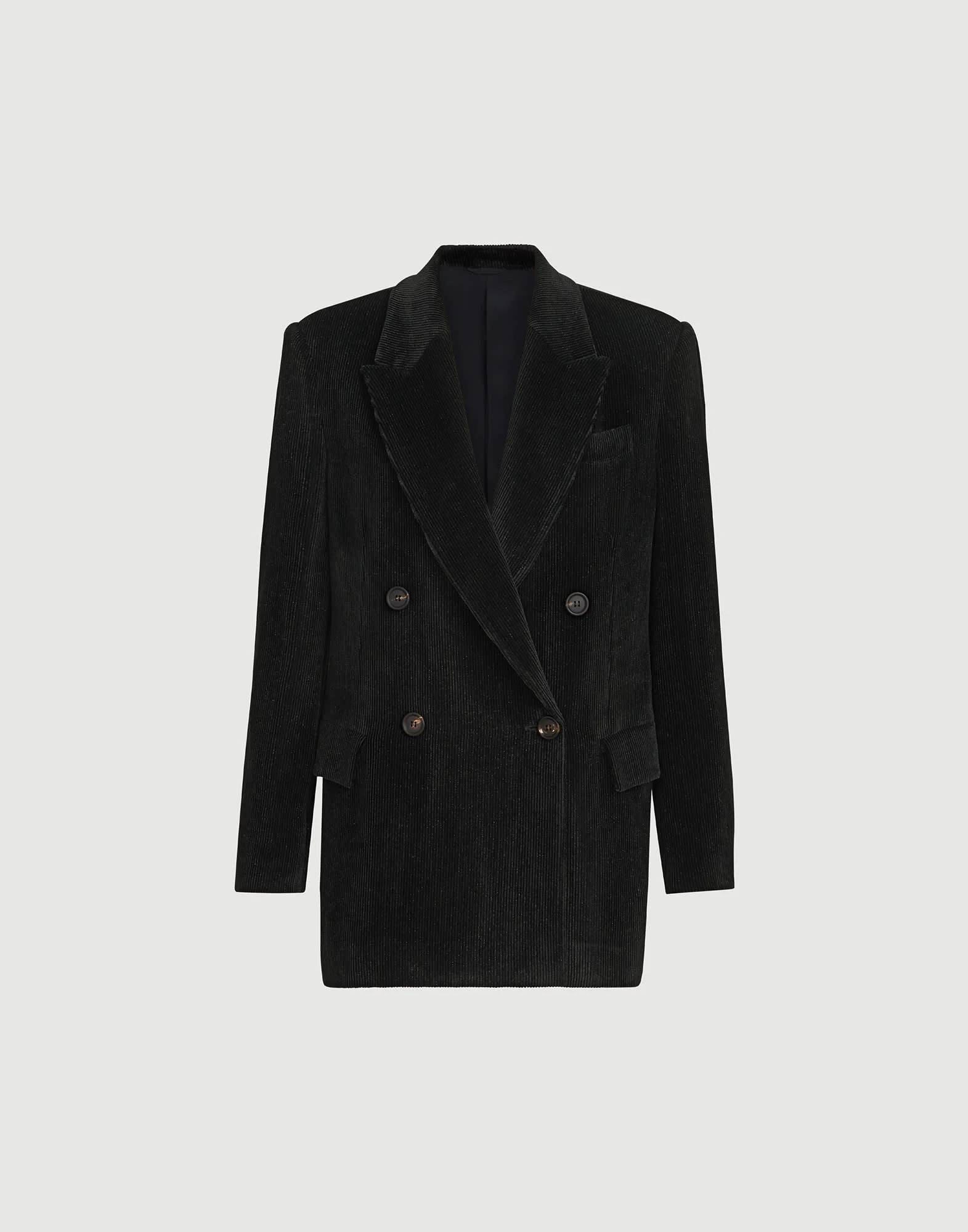Sparkling corduroy blazer with monili - 1