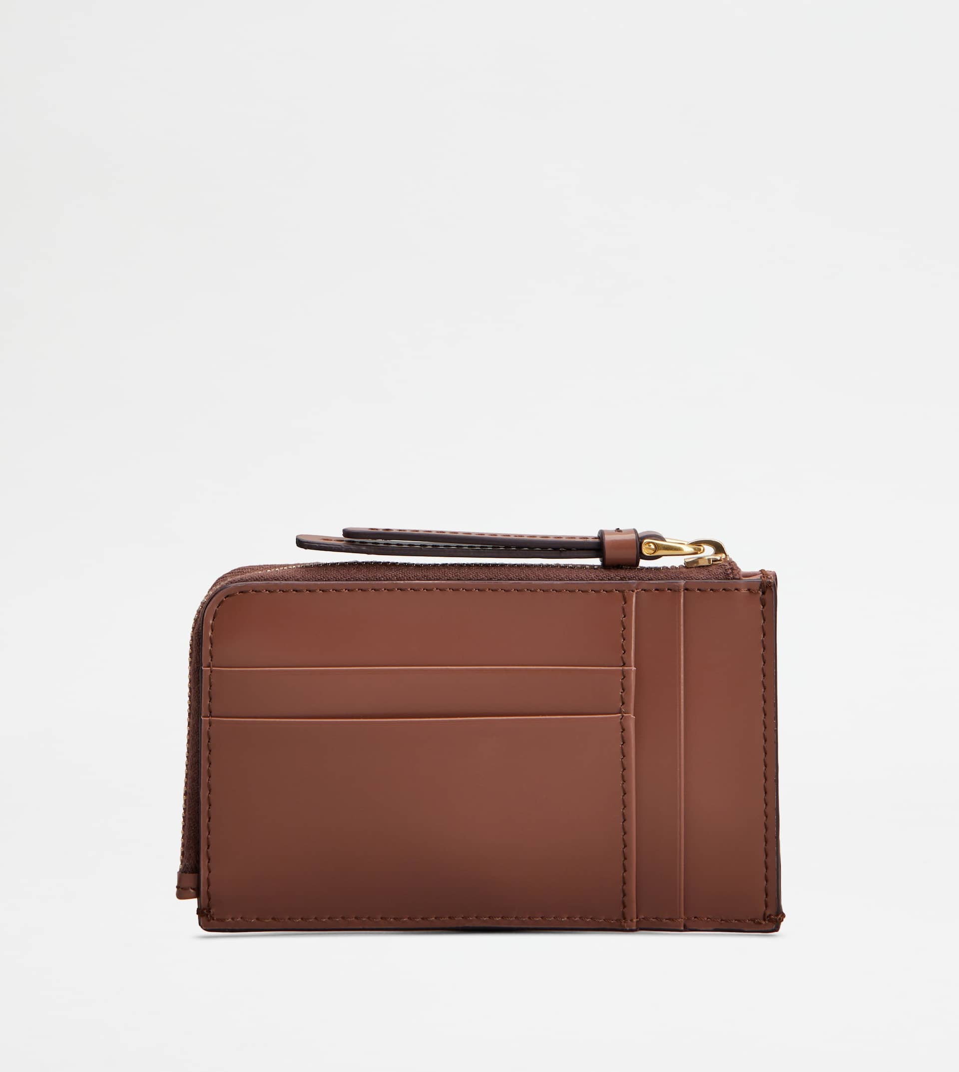 KATE KEY POUCH IN LEATHER - BROWN - 3