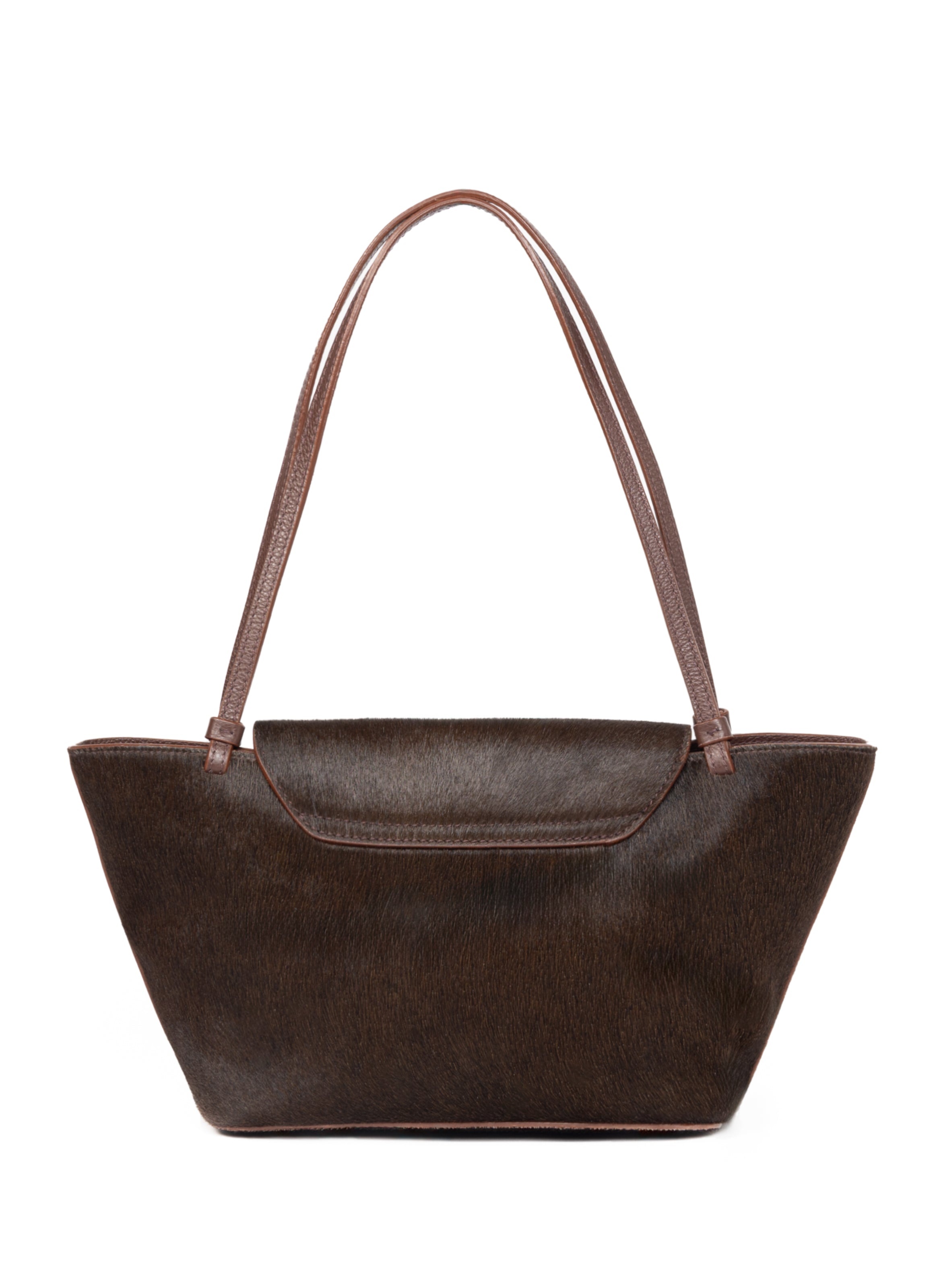 Courrier Tote Calf Leather Dark Brown 3