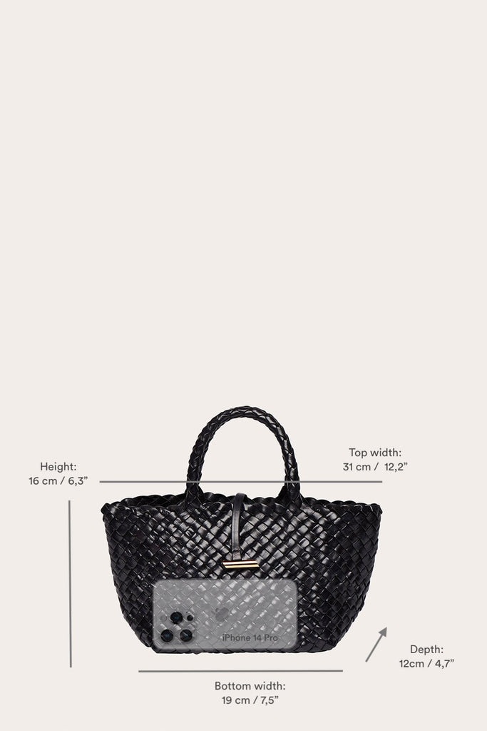 MINI LEATHER BASKET LIME - 3