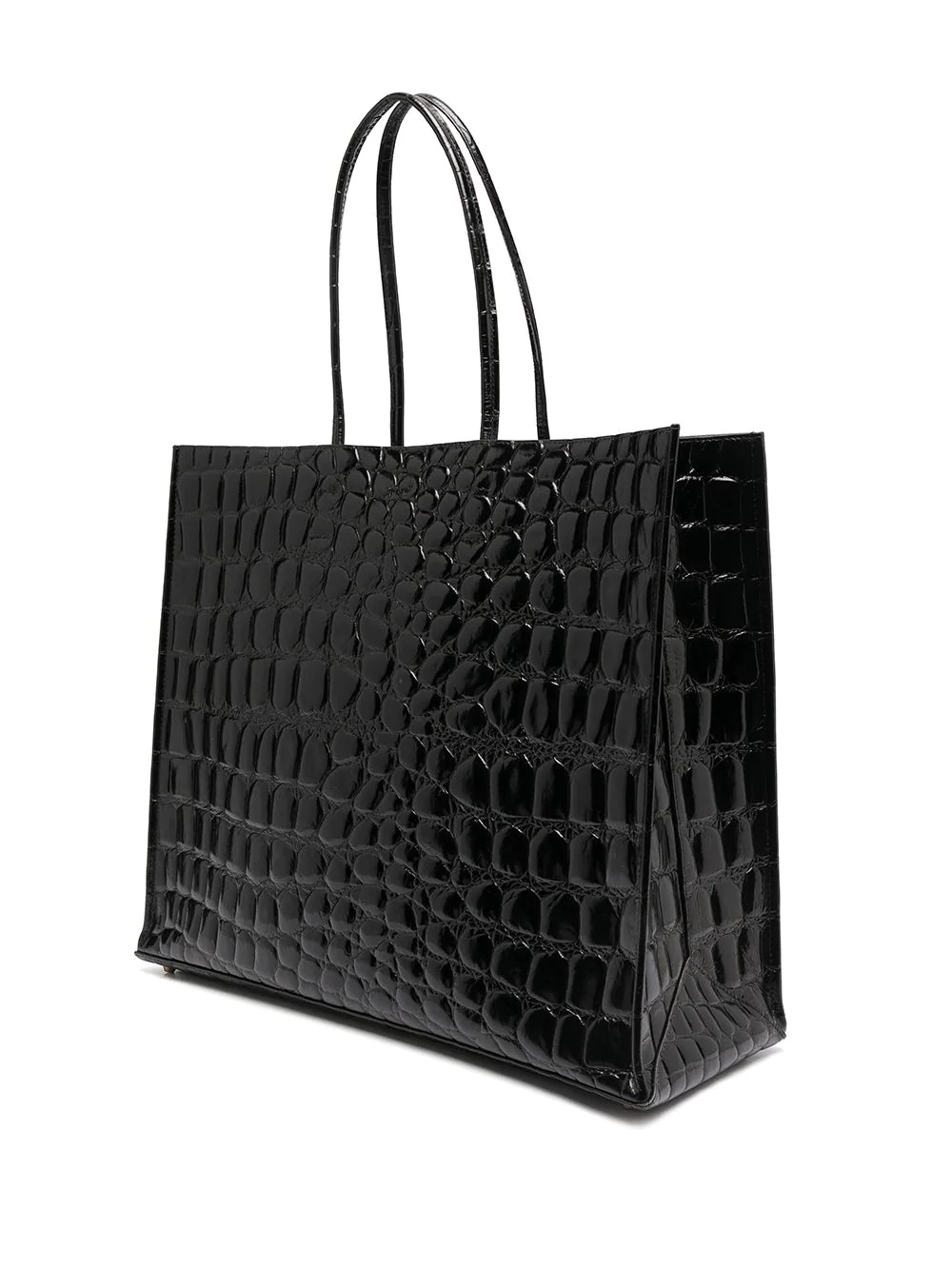 embossed-leather tote bag - 3