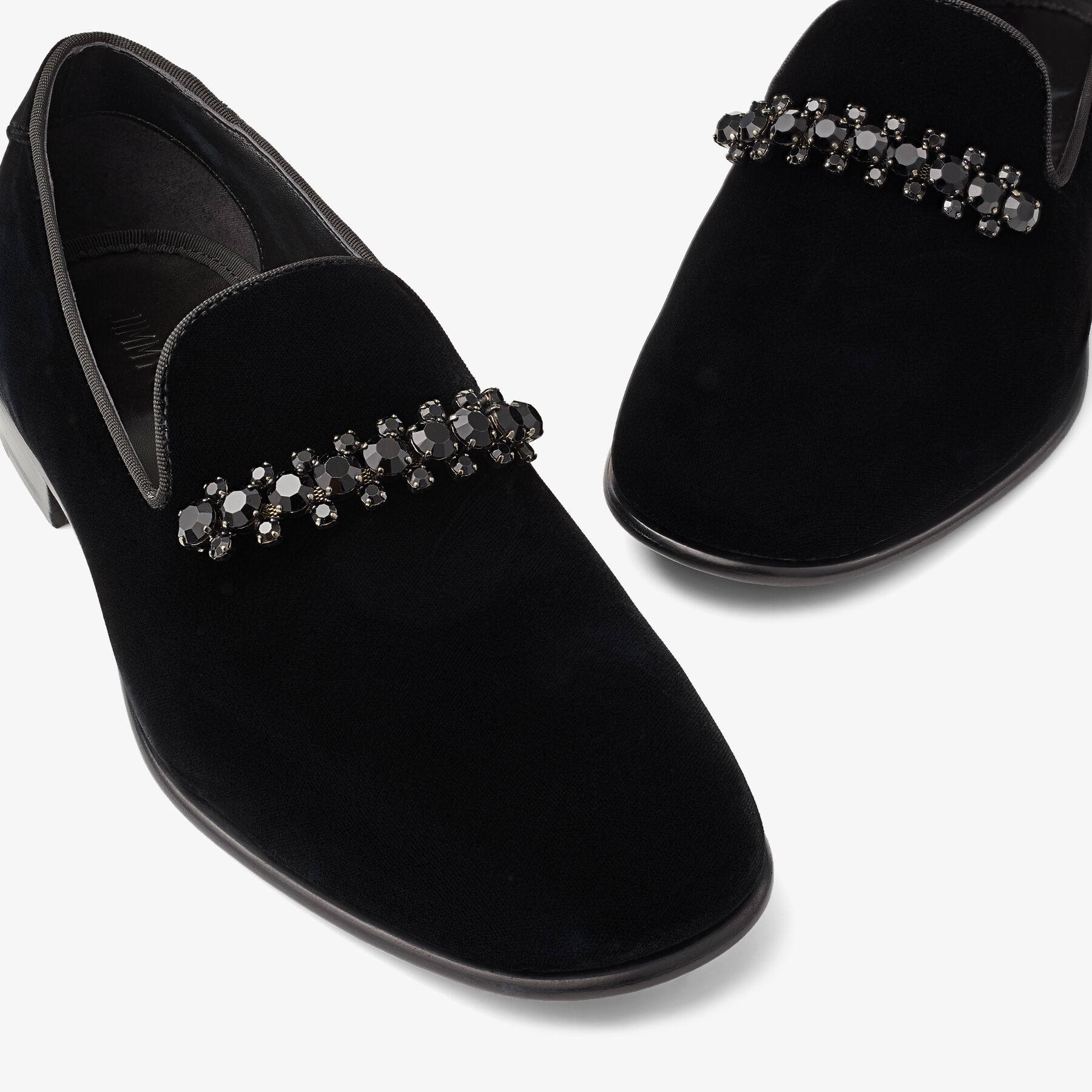 Thame
Black Velvet Slipper with Crystal Piece - 3