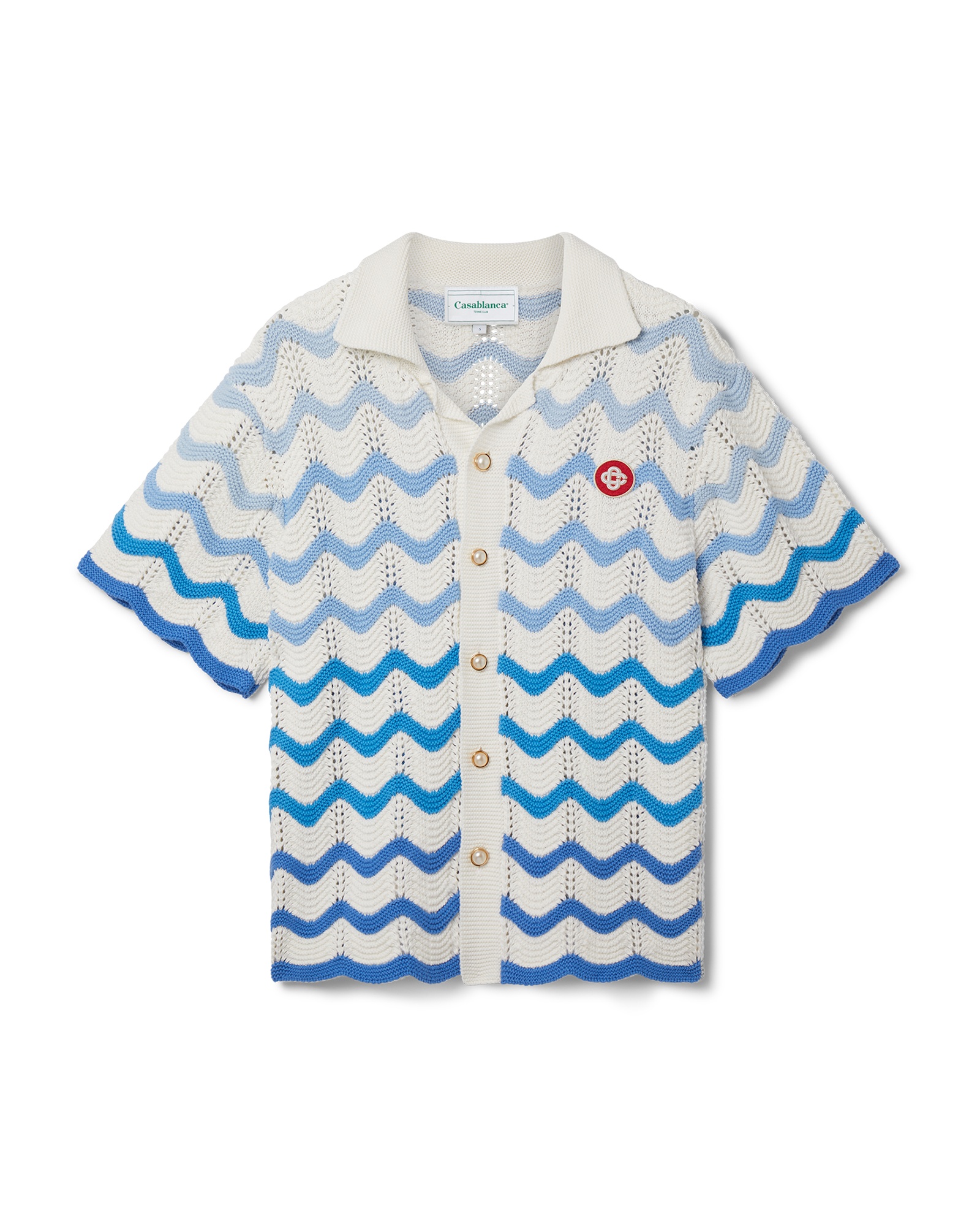 Blue Gradient Crochet Shirt - 1