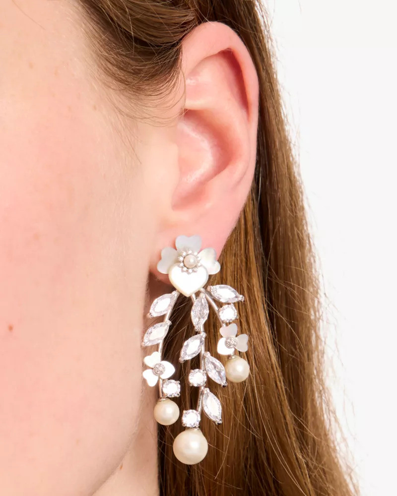 kate spade Precious Pansy Chandelier Earrings outlook