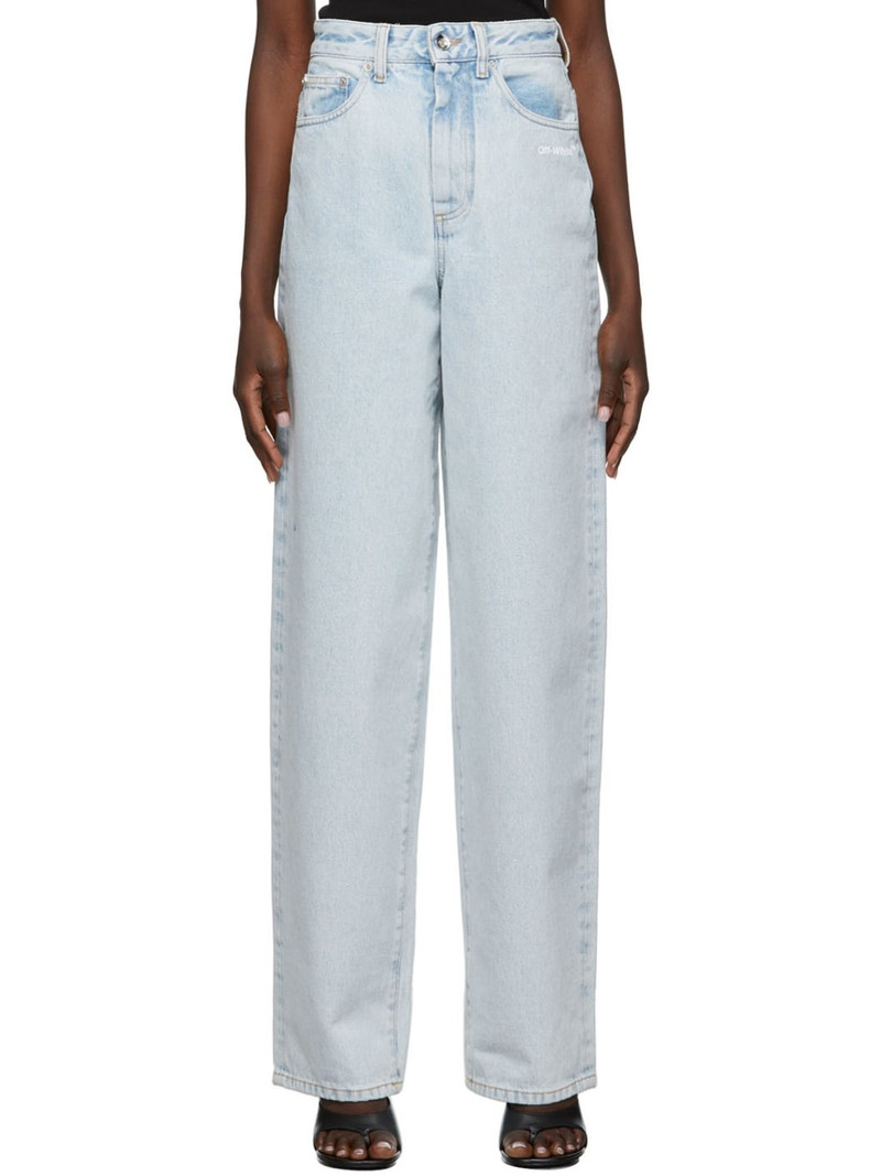 Blue Denim Extra Baggy Diag Jeans - 1