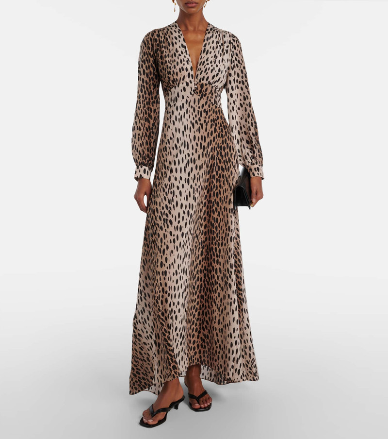 RIXO Emory printed silk maxi dress outlook