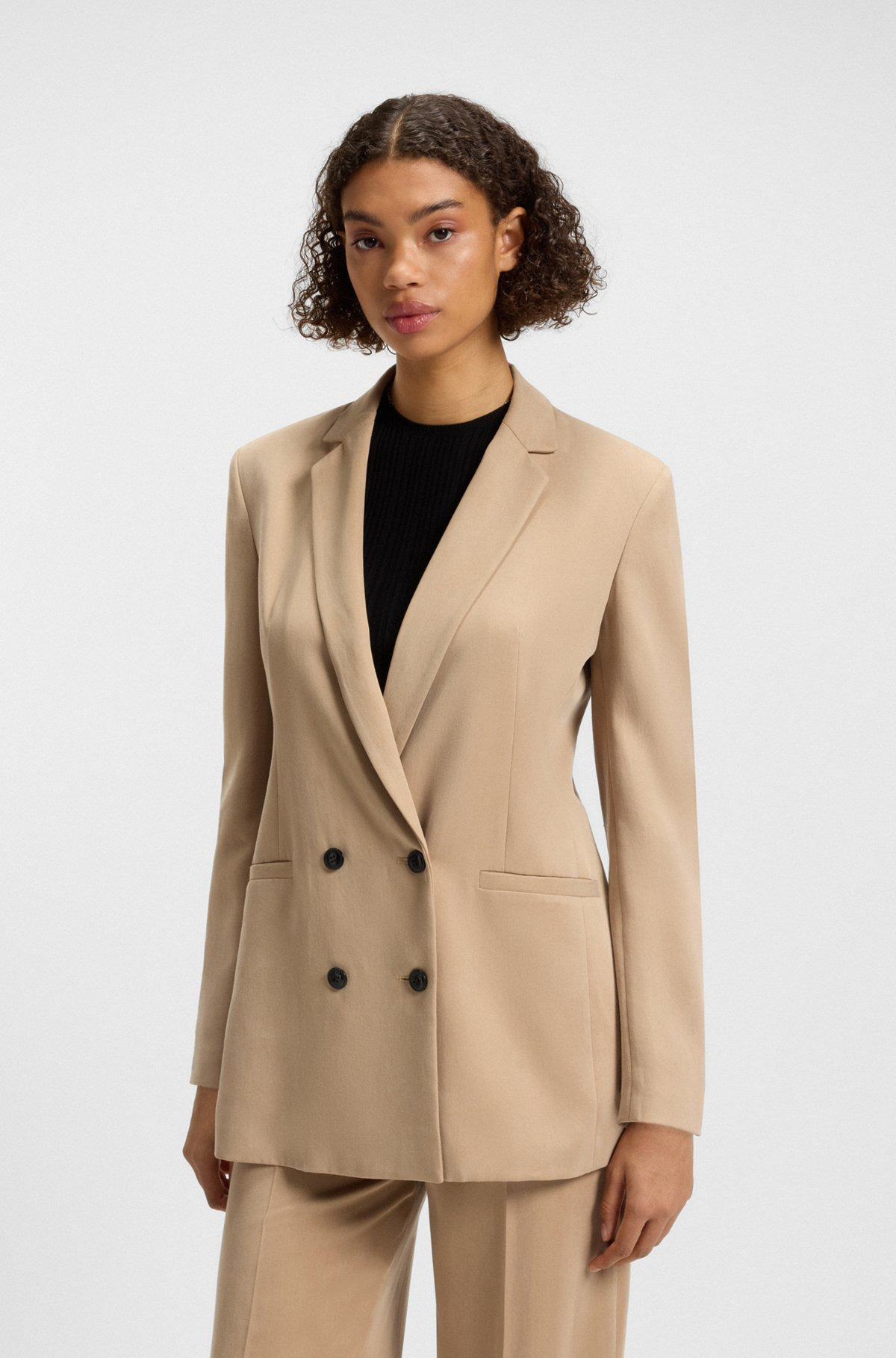 RELAXED-FIT BLAZER WITH DOUBLE-BREASTED CLOSURE - 2