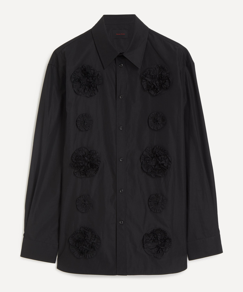 Black Frill Flower Easy Shirt 1