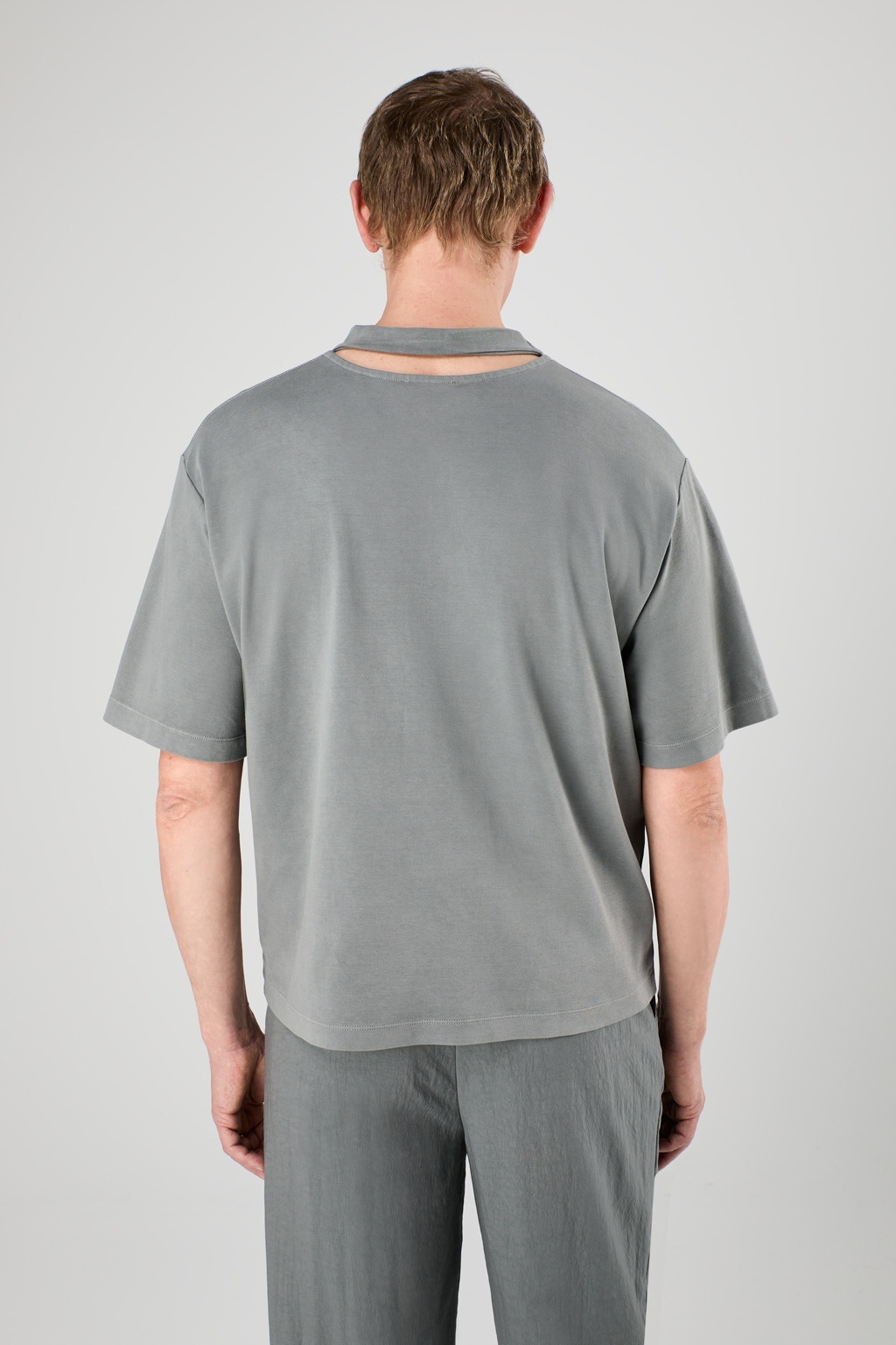 Gray Mineral Dye Boxy T-Shirt - 3