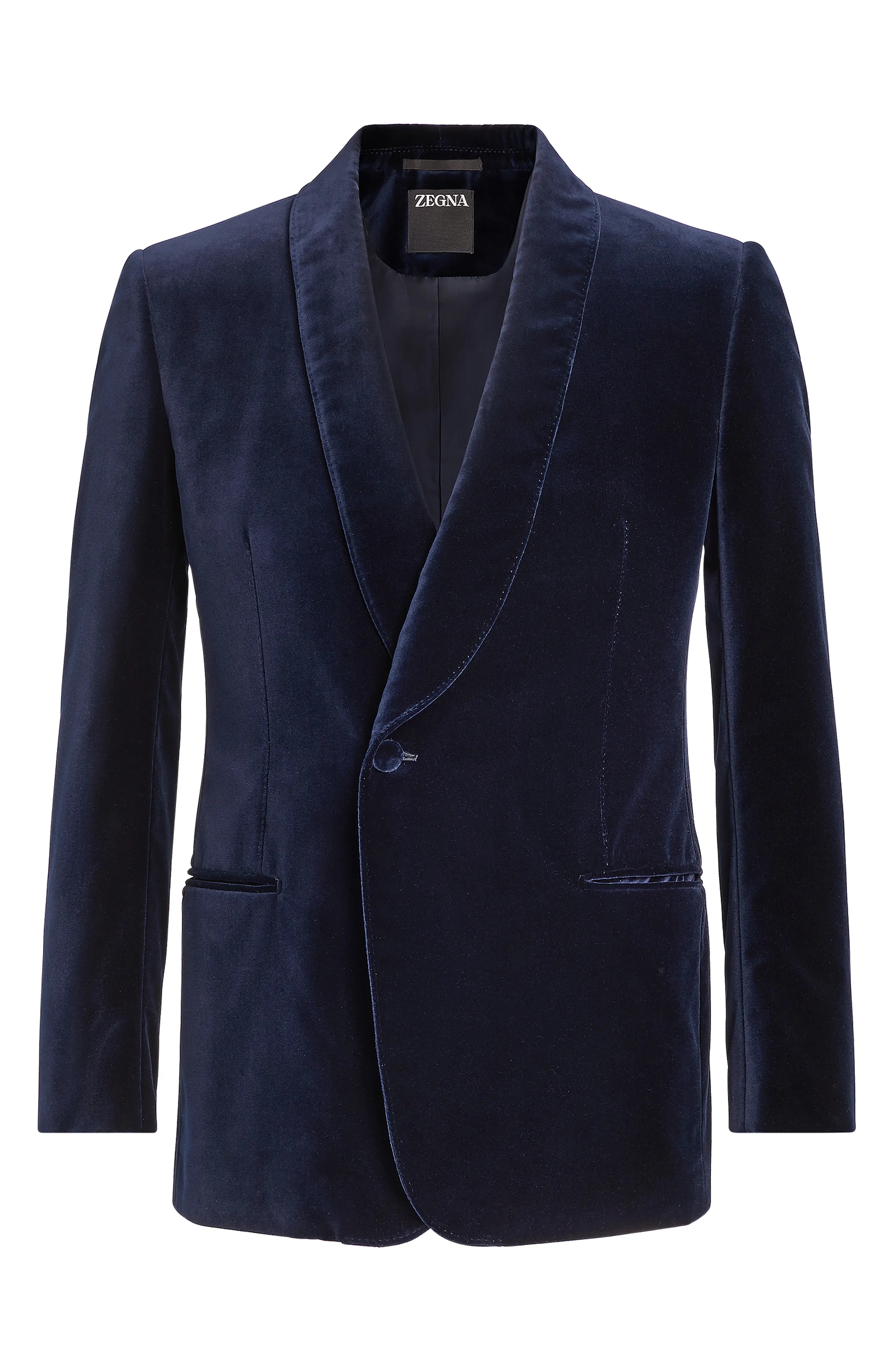 Shawl Collar Velveteen Dinner Jacket - 3