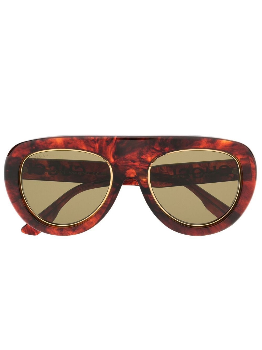 tortoiseshell pilot-frame sunglasses - 1