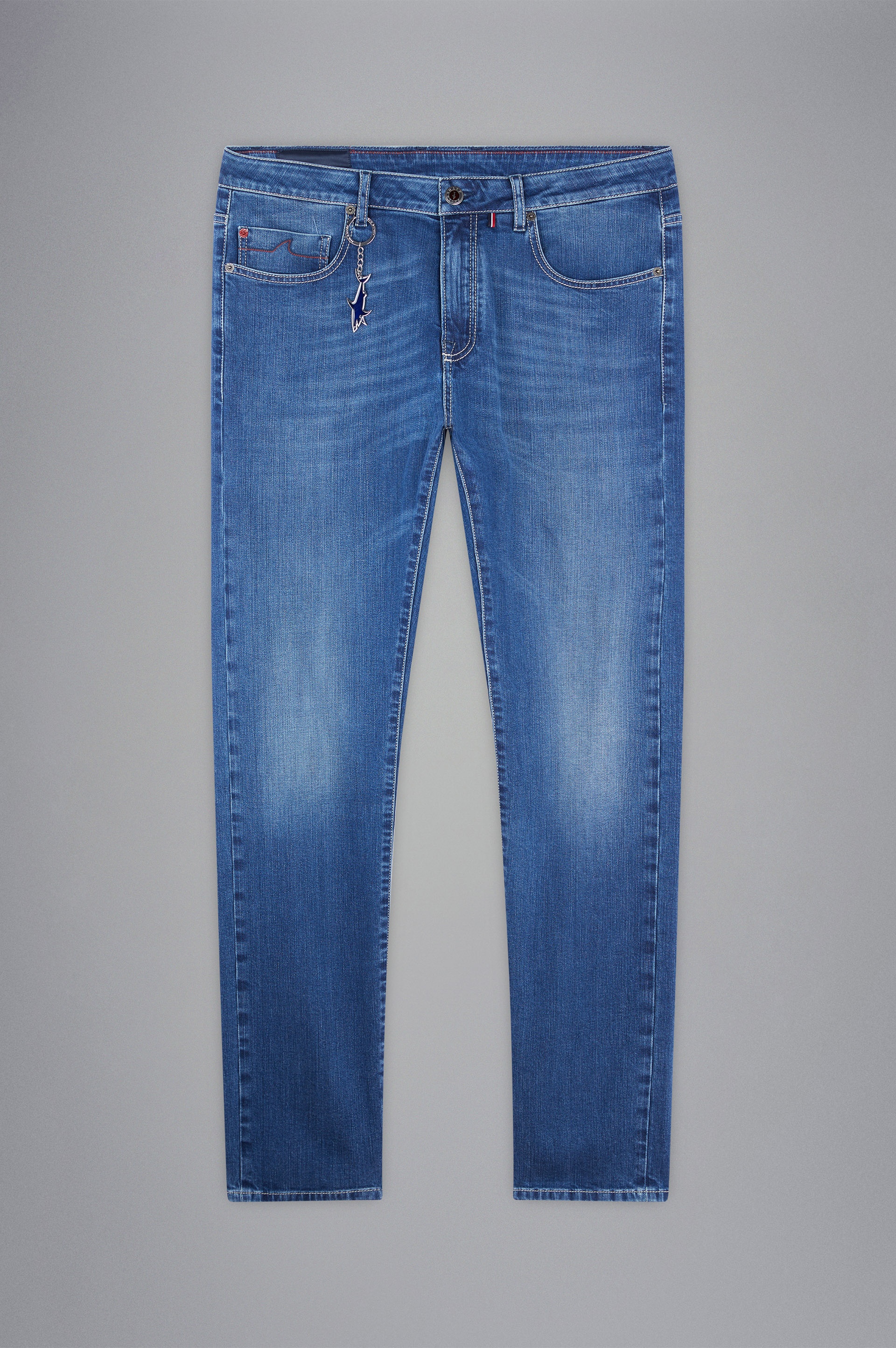 GIZA COTTON DENIM STRETCH JEANS - 1