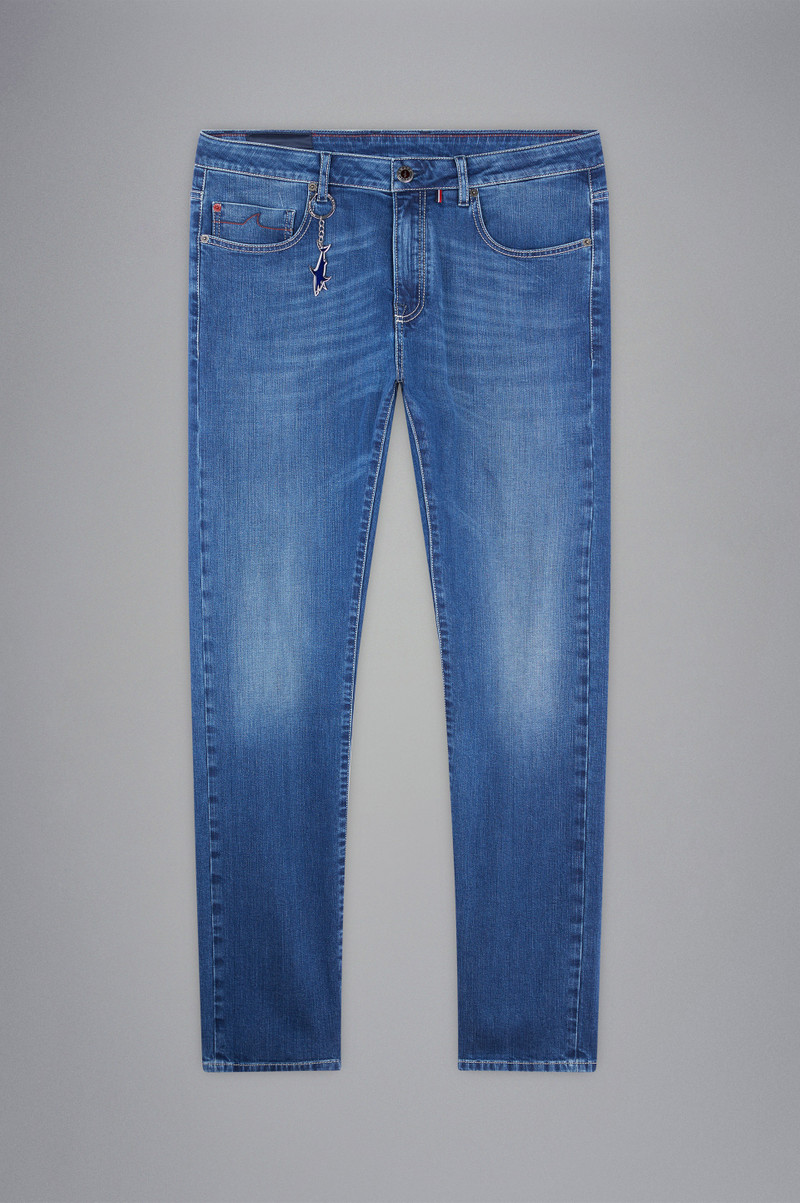 GIZA COTTON DENIM STRETCH JEANS 1