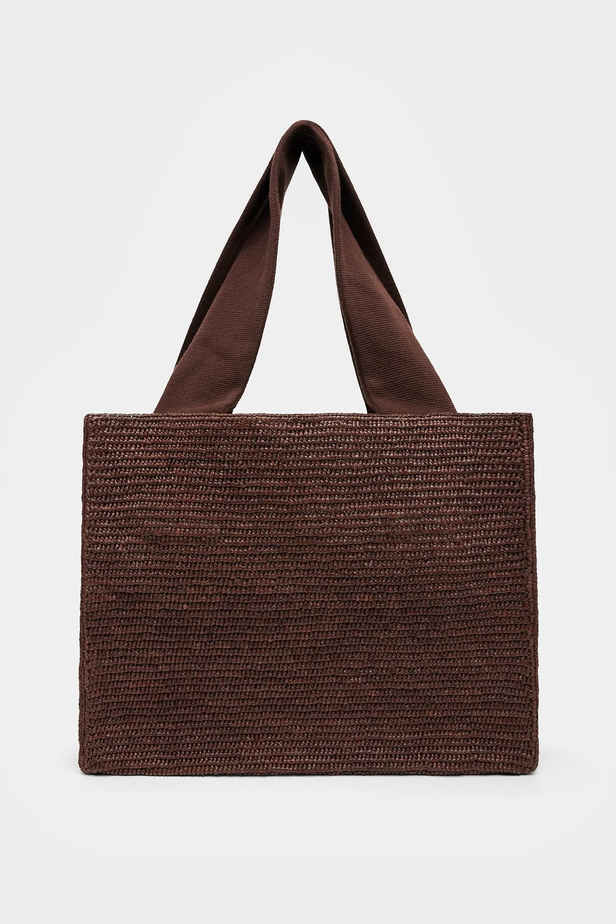 Loretta dark brown raffia bag - 1