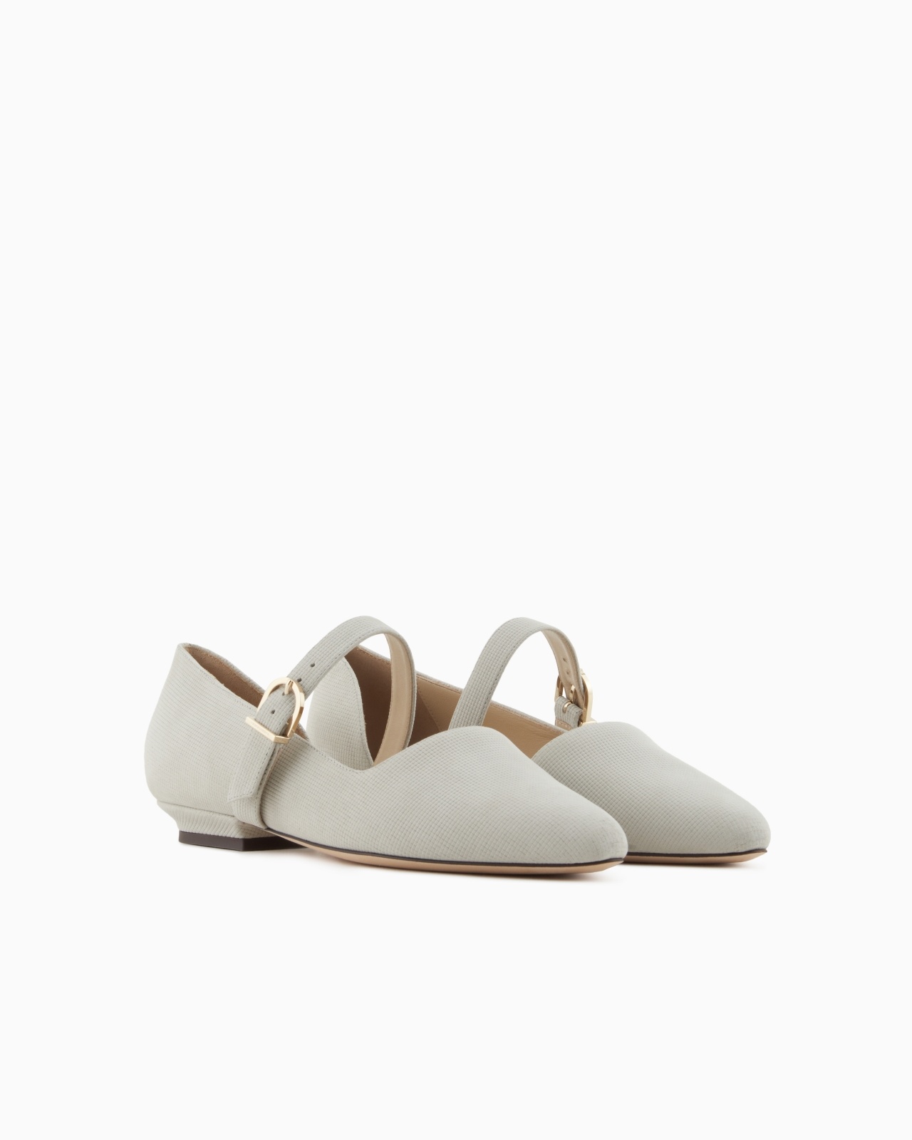 LEATHER BALLERINAS WITH STRAP - 2