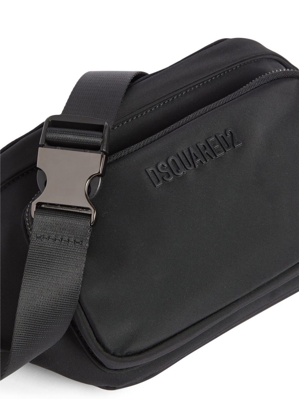 logo-embossed canvas belt bag - 5