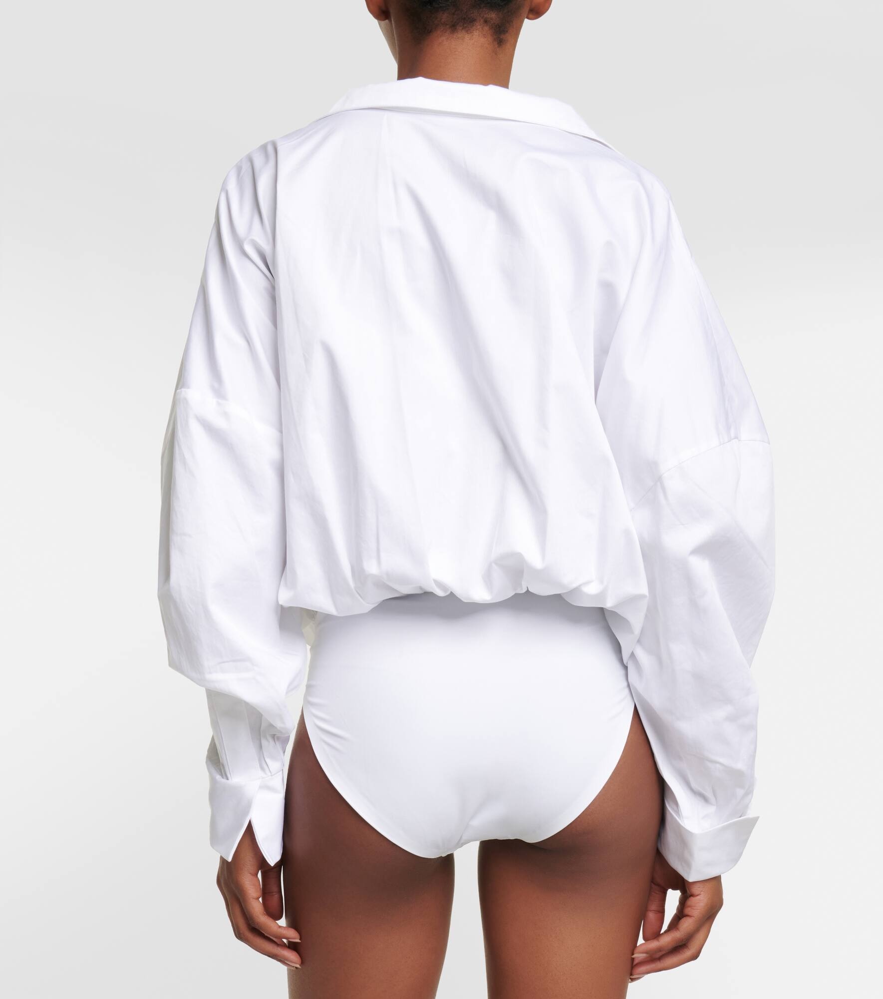 Oversized cotton bodysuit - 4