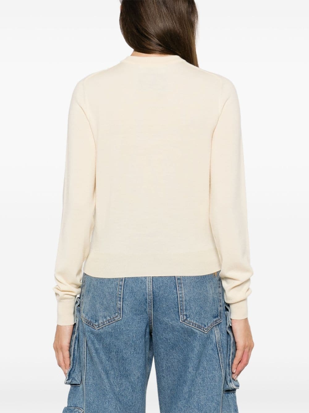 logo-print cardigan - 4