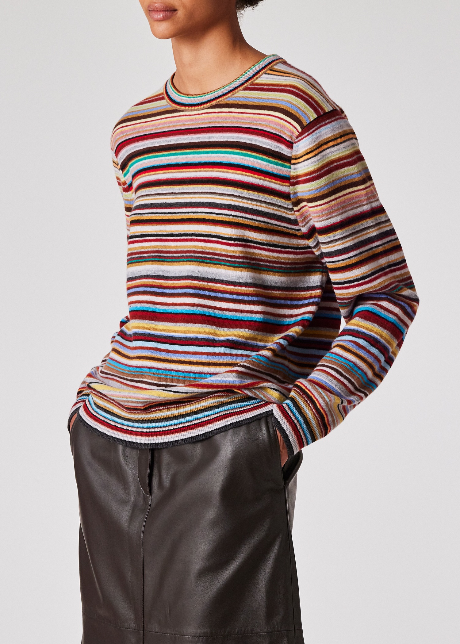 Women's 'Signature Stripe' Cashmere Sweater - 4