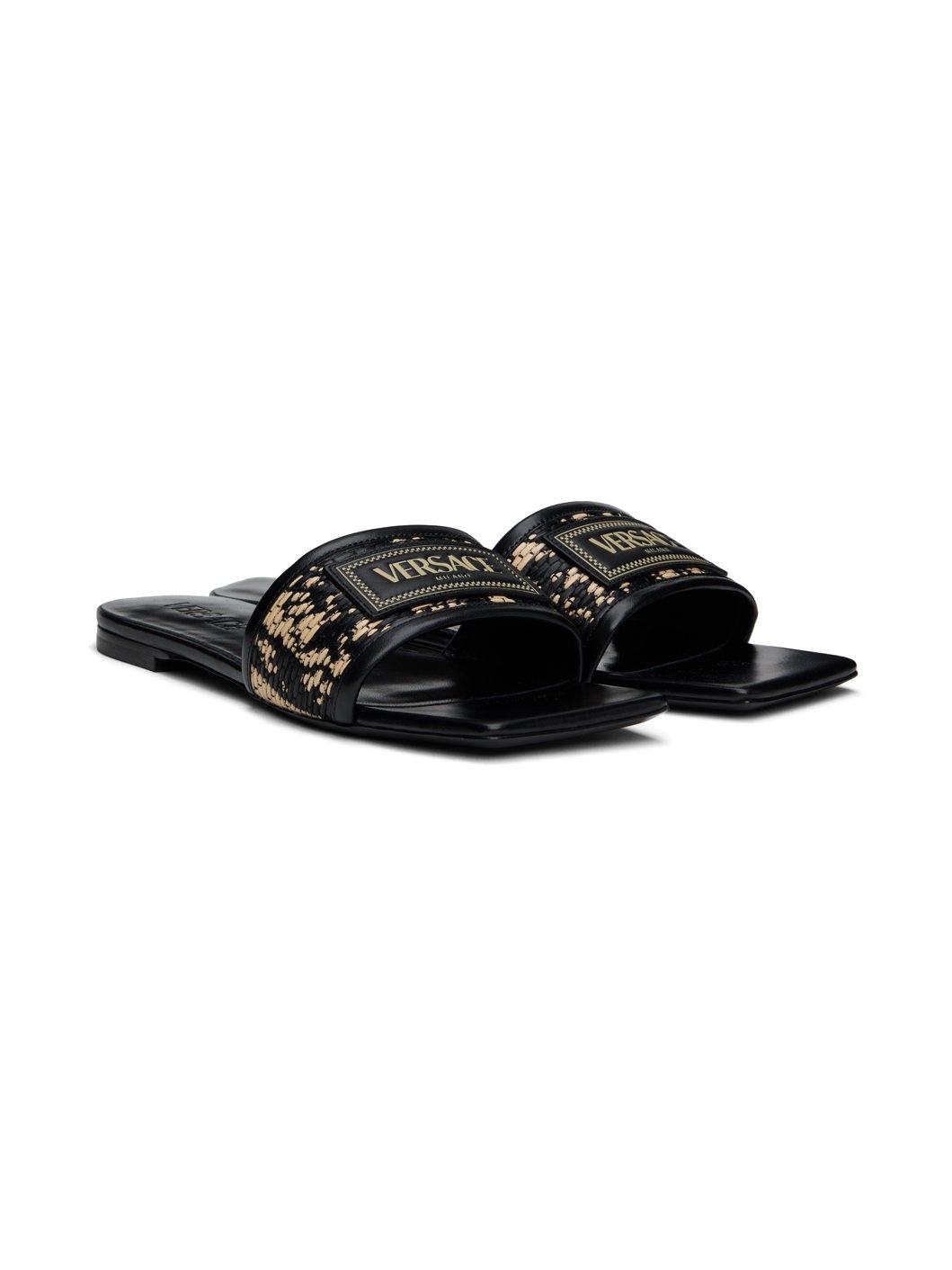 Black Logo Patch Slides - 4