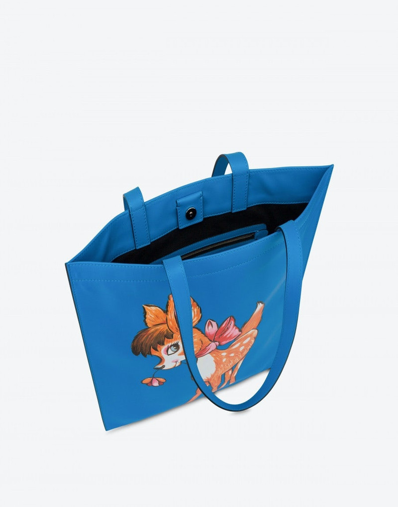 ILLUSTRATED ANIMALS NAPPA SHOPPER 3