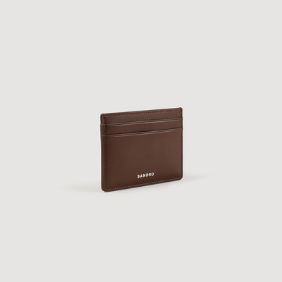 Sandro Smooth leather card holder outlook