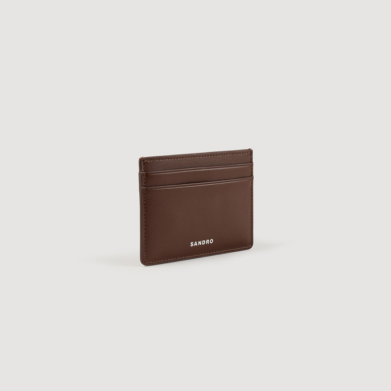 Sandro Smooth leather card holder outlook