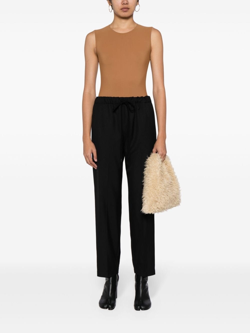 single-stitch cropped trousers - 2