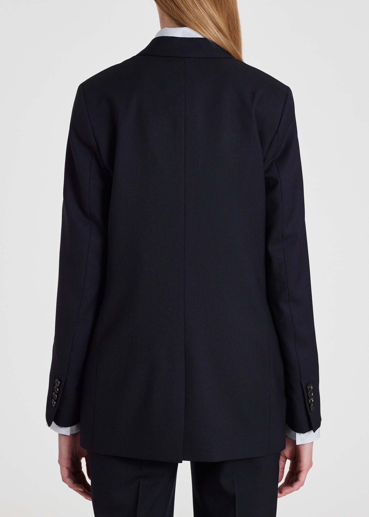 A Suit To Travel In - Women's Dark Navy Wool Travel Blazer - 4