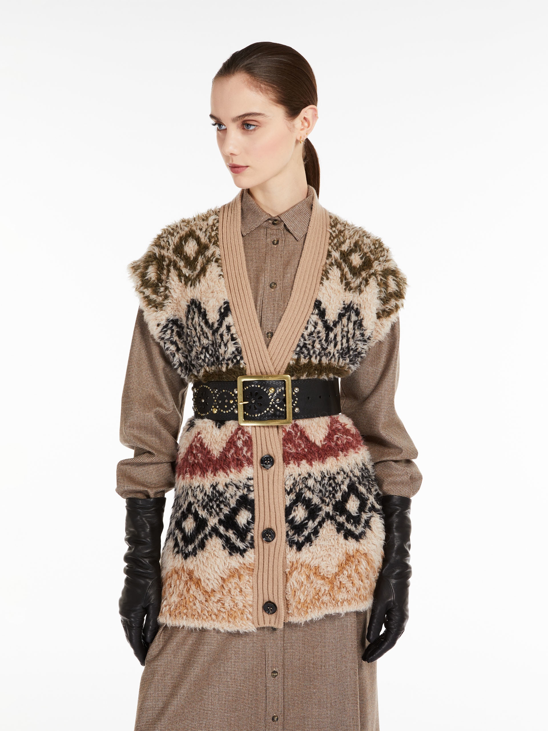 GIRO Jacquard-knit wool and alpaca gilet - 5